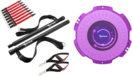 SPIKE Home Exercise Kit 8 Resistance Bands Set up to 200Kg for Chest, Abs, Legs, Shoulder, Biceps, Triceps, Gym Equipment Set for Home Gym Workout