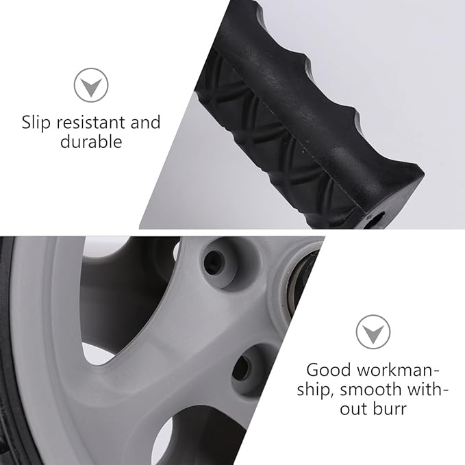 Ab Roller Wheel for Home Exercise, Dual-wheel Abdominal Trainer with Non-slip Handles, Portable Fitness Wheel for Core Strength and Abdominal Workout