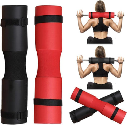 Ergonomic Barbell Shoulder Support Cushion for Weightlifting, Black