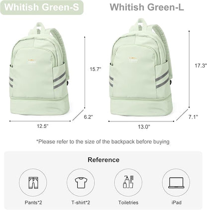 coofay Gym Backpack For Women Waterproof Backpack With Shoe Compartment Lightweight Travel Backpack Sports Backpacks Small Gym Bag