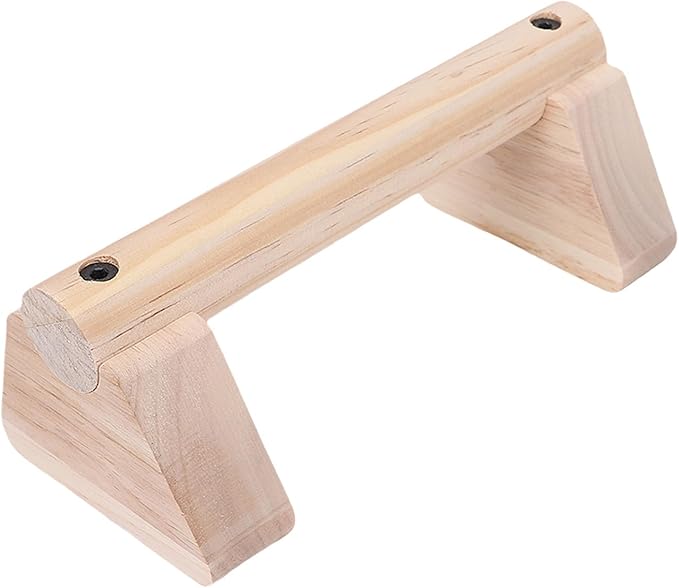 Focket 2 Pcs Wood Push Up Bars, Wooden Parallettes Bars with Non Slip Pads, Pushup Handles Calisthenics Equipment for Handstand Training, Home Fitness Equipment for Men Women