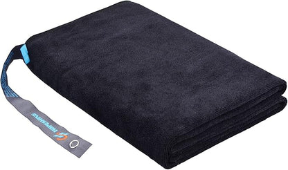 HOPESHINE Large Gym Towels for Men Women Black Workout Sweat Super Absorbent Microfiber Sports Travel Towel Fast Drying Compact for Camping, Hiking, Backpacking, Yoga, 20inch X 40inch