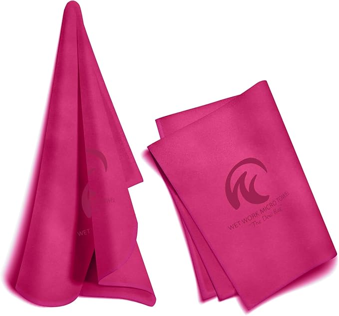 Wet Work Microfiber XL(60”x36”) Bathroom Towels, Thin & Lightweight, Super Absorbent, Quick Dry, Ultra-Soft, Lint Free, Compact, Perfect for Yoga, Pool, Shower Towel, Micro Fiber Towels