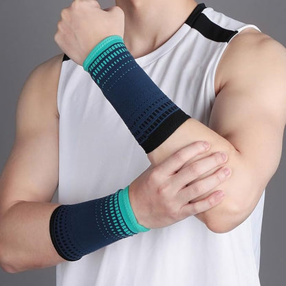 2pcs Weightlifting Wrist Wraps Compression Knitted Portable Wrist Supports Fitness Training Brace for Gym Exercise