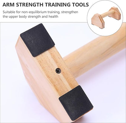 VOSAREA Push-up Stands Pair Pine Wood 30cm Exercise Push-up Bars Home Fitness Equipment Arm Strength Training Tools for Bodybuilding and Calisthenics