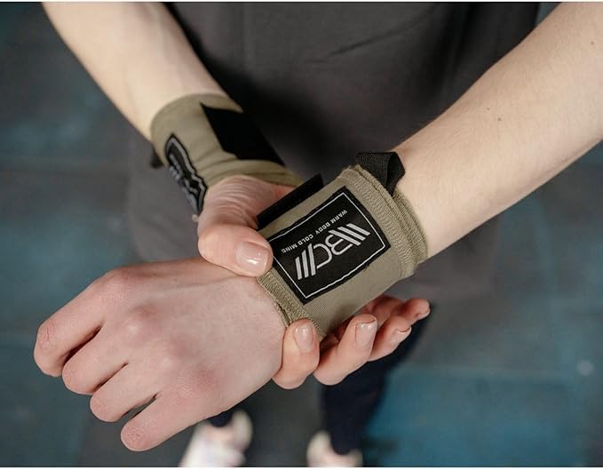 WARM BODY COLD MIND - Premium Cotton Weight Lifting Wrist Wraps for Cross Training, Powerlifting, Deadlift, Weightlifting, Gym, Wrist Straps, Workout, Fitness, Heavy-Duty Support with Thumb Loop