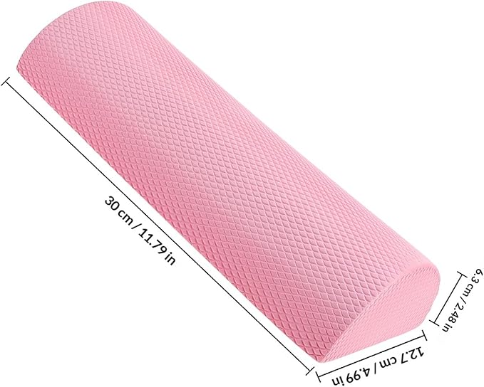 NOLITOY Core Strengthening Roller Lumbar Support Foam Roller 30x6.3 Inch Sakura Tone Muscle Massage Tool Home Workouts Pilates Balance Training