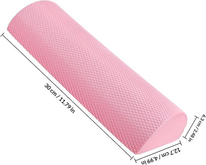 NOLITOY Core Strengthening Roller Lumbar Support Foam Roller 30x6.3 Inch Sakura Tone Muscle Massage Tool Home Workouts Pilates Balance Training