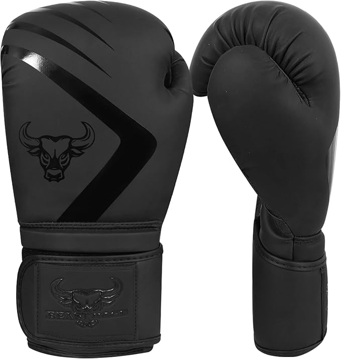 BEAST RAGE Boxing Gloves Muay Thai Kickboxing MMA Fight Bag Training Punch Hitting Workout Men Women Sparring Fitness Mitts Heavy Padded Martial Arts Sports