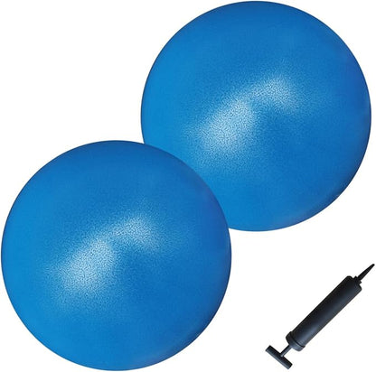 AppleRound Exercise Ball with Pump, 9-Inch Small for Pilates, Yoga, Core Stability - Choose: [Pack of 1 Ball + 1 Pump] or [Pack of 2 Balls + 1 Pump]
