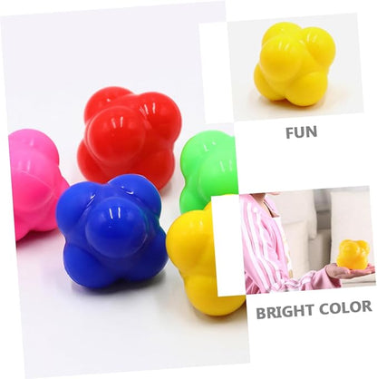 Agility Training Ball Hexagonal Reaction Ball for Hand-Eye Coordination Fitness Training and Speed Reflex Silicone Material for Skill Levels and Personal Fitness