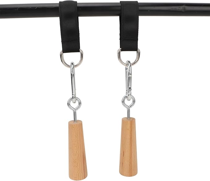 Wooden Pull Up Grips,Hand Grips Strength Trainer Exerciser Pull Up Fitness Accessories for Bouldering,Kettlebells,Workout
