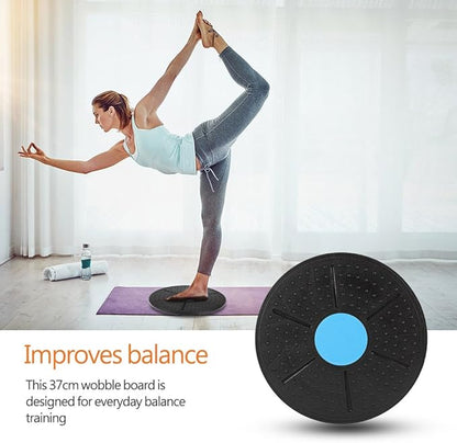 Yosoo Round Wobble Balance Board Stability Disc Yoga Ankle Knee Exercise Gym Fitness and Training Board 14 inch Diameter