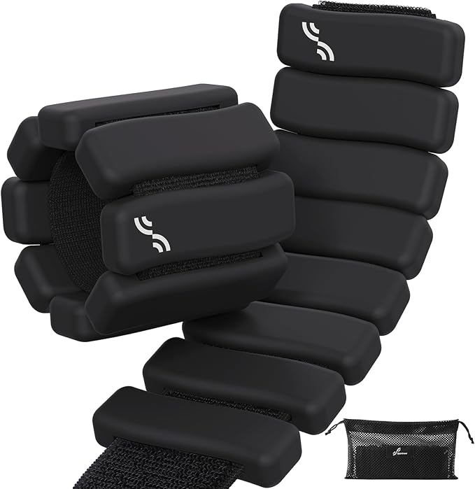 Sportneer Ankle & Wrist Weights Set of 2 (1LB/2LB Each) for Women Men Comfortable Arm Leg Weight for Pilates, Running, Walking, Workout, Yoga, Water Aerobics, Pool Exercises
