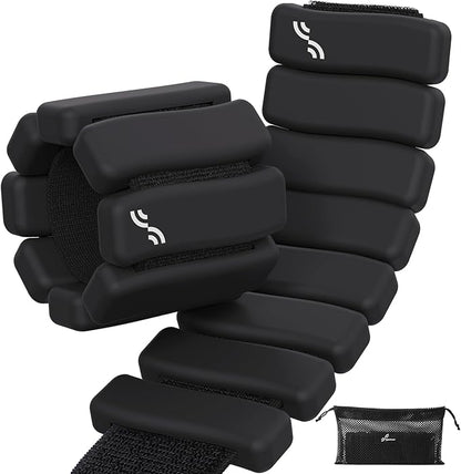 Sportneer Ankle & Wrist Weights Set of 2 (1LB/2LB Each) for Women Men Comfortable Arm Leg Weight for Pilates, Running, Walking, Workout, Yoga, Water Aerobics, Pool Exercises