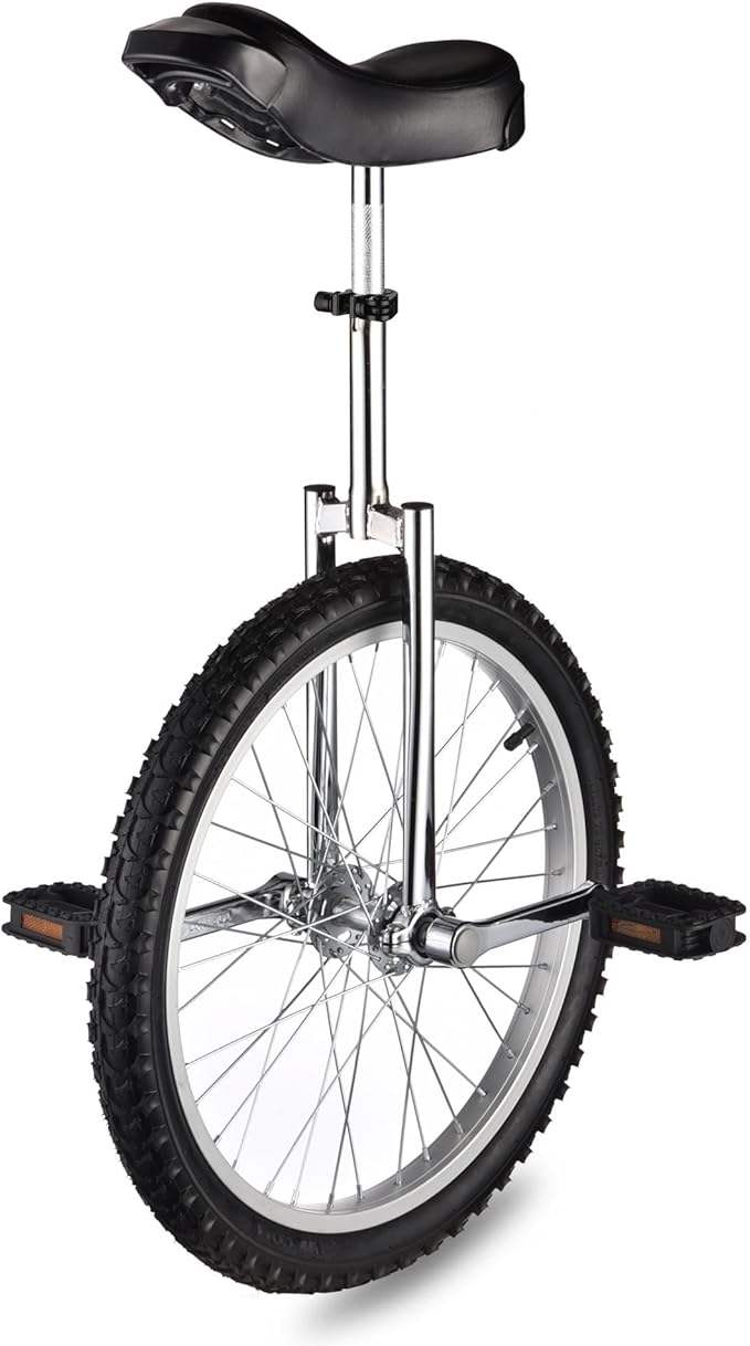 AW 16/18/20/24 Inch Wheel Outdoor Unicycle Adjustable Seat Exercise Bicycle Fit Adults Kids Outdoor Sports Fitness Exercise, for Choice