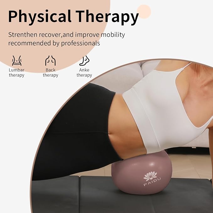 Pilates Ball 10-inch Core, Anti-Explosion and Anti-Slip Mini Yoga Balls, Suitable for Pilates, Yoga, Core Training, Physical Therapy, Balance, Stability, Stretching Exercises