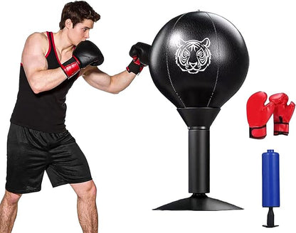 Desktop Punching Bag, Stress Buster with Suction Cup for Office Table and Counters,Super Strong Suction Speed Balls Heavy Duty Stress Relief Boxing Bag,Gag Gifts for Boss or Coworker