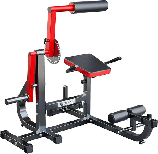 Ab/Back Machine, AB Crunch Back Extension Machine with Armrests, Adjustable Core Muscle Strength Training Machine, AB Workout Machine for Upper Body Workout, Home Gym Equipment