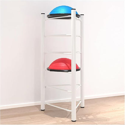Commercial Gym Exercise Ball Holder Half Ball Balance Trainer Holder 5/6 Layer Stability Balls Organizer, Workout Equipment Shelf