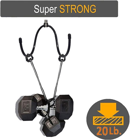 Chin up Bar Storage Pull up Bar Rack Exercise Strength Fitness Bar Holder Workout Equipment Shelf - Solid Quality Wall Mountable for Your Fitness Class or Home Gym, Metal, Adjustable Size, Up to 20Lbs
