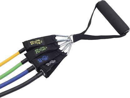 Alpine Swiss Exercise Resistance Bands Set with Handles, Door Anchor, Ankle Straps and Carry Bag for Men and Women