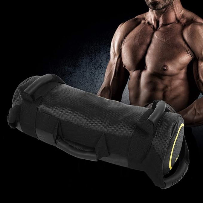 Sandbags for Working Out, Workout Sandbag Heavy Duty Training Weight Bag with Handles PU Leather Adjustable Weight Fitness Sand Bags