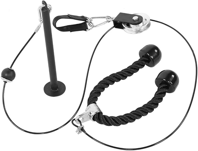 Lift Pulley System Strength Training Kit DIY Home Gym Equipment with Loading Pin for Full Body Workout Aluminum Alloy Iron Plastic Nylon