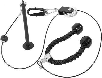 Lift Pulley System Strength Training Kit DIY Home Gym Equipment with Loading Pin for Full Body Workout Aluminum Alloy Iron Plastic Nylon