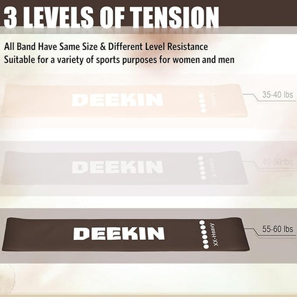 DEEKIN 30 Pcs Resistance Bands Bulk Resistance Loop Elastic Exercise Bands Exercise Equipment for Women Men Home Pilates, Fitness, Gym, Yoga