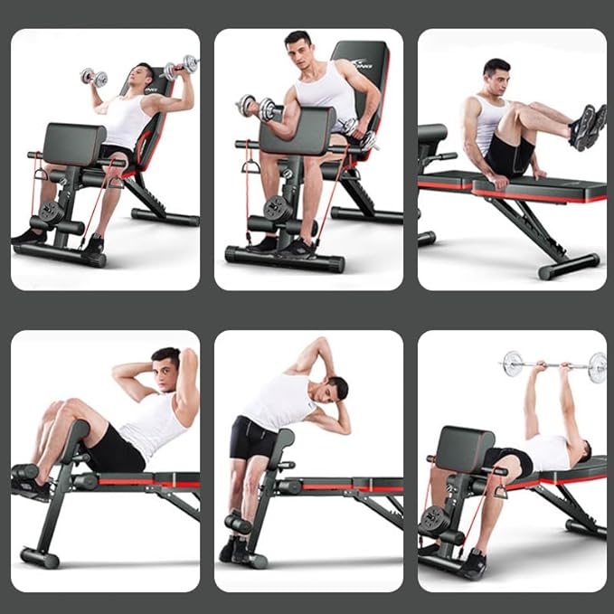 13-in-1 Multifunctional Dumbbell Bench Press & Sit-Up Chair – Adjustable Folding Home Gym Equipment for Strength Training, Core Workouts, Dumbbell Lifts & Full-Body Exercise – Compact & Heavy-Duty Design