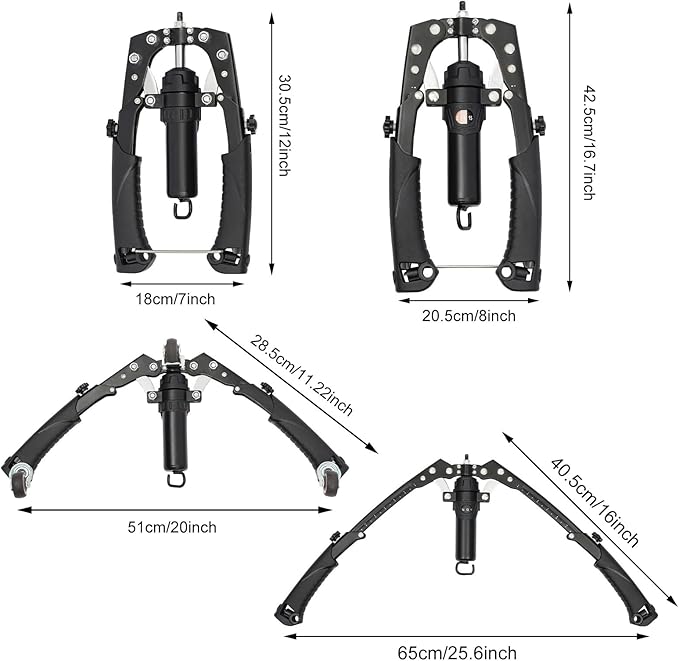 Muscle Trainer - Full-Body Strength at Home, Hydraulic Arm Trainer, Adjustable 22-440LBS 3-in-1 Home Gym Equipment, Portable Muscle Trainer for Men & Women with Ab Roller Wheels