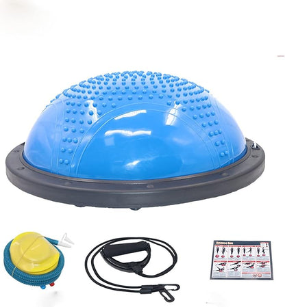 Half Exercise Ball, Balance Trainer Stability Workout ABS Plastic Core Training, with Enhanced Grip Non Material, for Home Gym Office Fitness