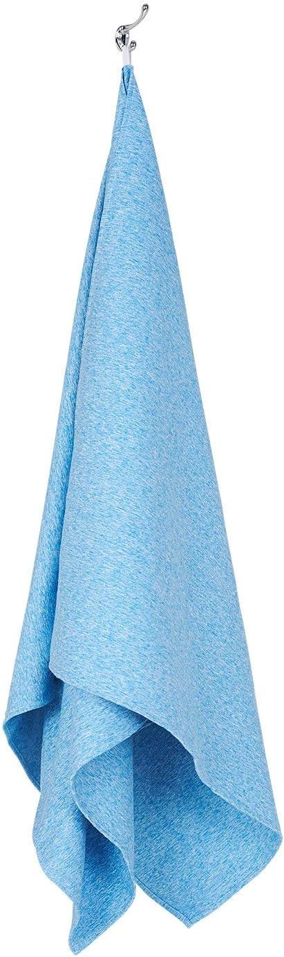 Dock & Bay Quick Drying Towel - for Sports & Gym - Compact, Lightweight - 100% Recycled - Includes Bag - Essential - Lagoon Blue - Large (160x90cm, 63x35)