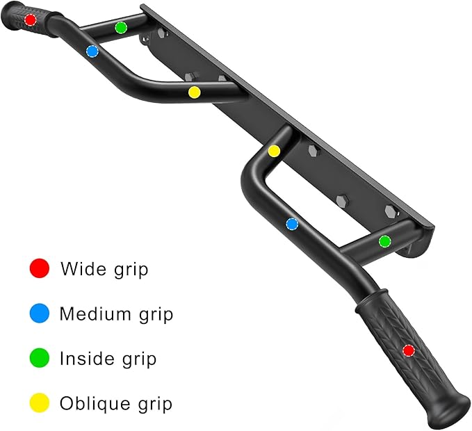 SELEWARE Heavy Duty Welded Pull Up Bar, Versatile Doorway Wall Mount, Joist Mounted, and Ceiling Mounted Chin Up Bars, Thick Metal Sturdy Construction for Full Body Workouts Support 500 lbs