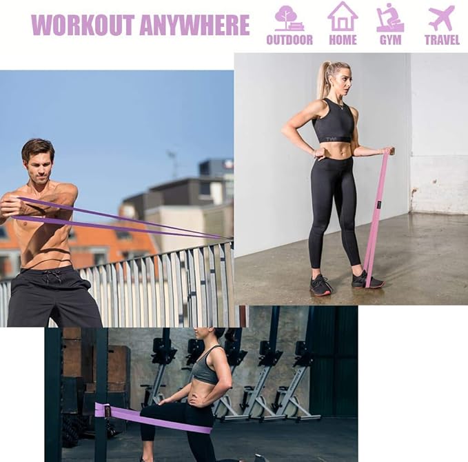 Long Bands for Working Out - Long Resistance Bands for Women Long Workout Bands Long Resistance Bands for Working Out Long Loop Resistance Bands Large Loop Resistance Bands Body Bands for Working Out