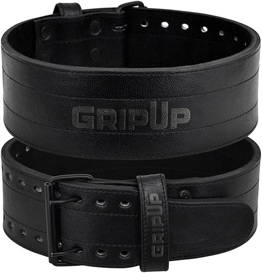 Powerlifting Belt 10mm Thick Genuine Leather 4” Heavy Weight lifting Gym Belt Back Support Strength Training Squats Workouts Fitness Bodybuilding Deadlifts Weightlifting Men Women