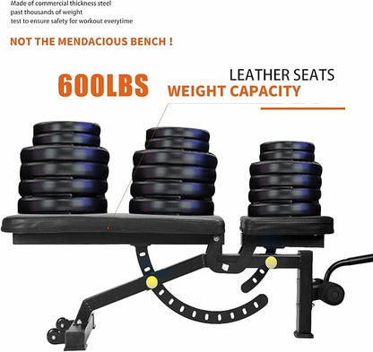 Adjustable Weight Bench, 1000LBS Capacity Weight Benches for Home Gym, Workout Bench Foldable for Full Body Strength Training, Multifunction Sit Up Bench for Flat Incline Decline