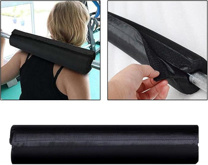 Barbell Pad for Squats & Hip Thrusts - 35cm (13.8 inch) Foam & Nylon Cushion for Standard Bars - Gym Weightlifting Safety Pad