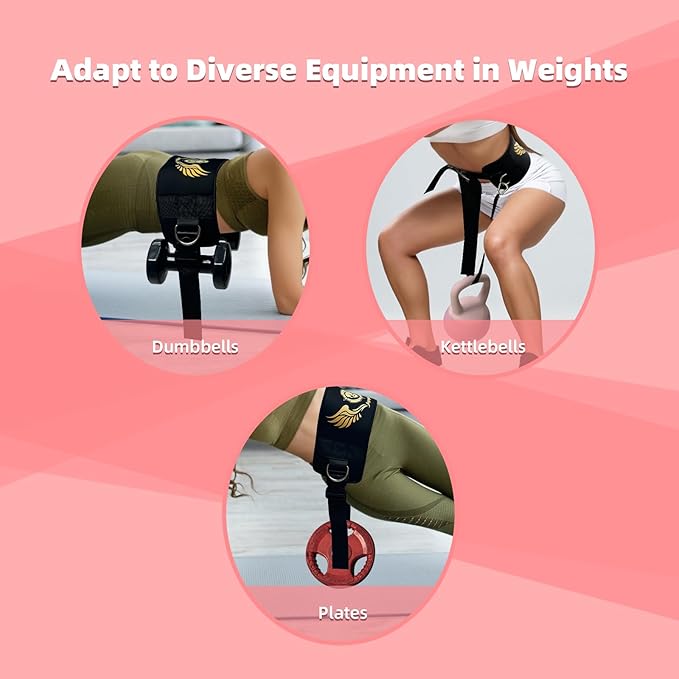 Jupiter 2-in-1 Hip Thrust Belt for Women & Men – Heavy Duty Glute Workout Equipment for Dumbbell, Kettlebell & Plate Exercises – Supports 300 lbs – Weighted Dip Belt for Home & Gym Workouts