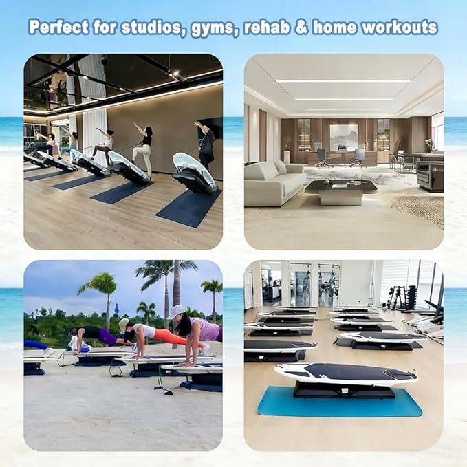 Indoor Surf Trainer Machine with Balance Board, Home Gym Fitness Equipment for Core Strength, Agility and Coordination Training, Suitable for Surfing Skiing Practice