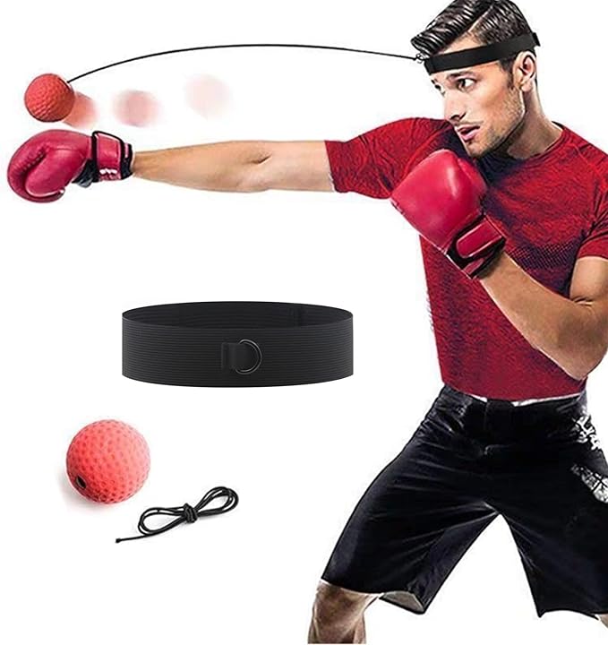 Boxing Reflex Ball with Adjustable Headbands,MMA Training Equipment,Punching Ball,Perfect for Fight Reaction,Hand Eye Coordination,Punching Speed,Agility,for Adults and Kids