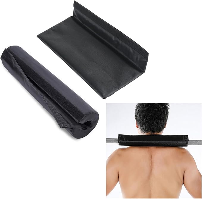 Barbell Squat Pad Neck & Shoulder Protective Adjustable Barbell Hip Thrust, Great for Squats, Lunges, Hip Thrusts, Weight Lifting, Black