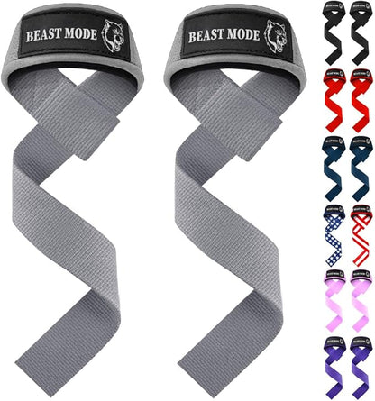 TECEUM Lifting Straps for Weightlifting Gym Strength Training - Wrist Straps with Neoprene Padded Cotton - Men & Women – Ideal for Powerlifting, Bodybuilding & Deadlifts