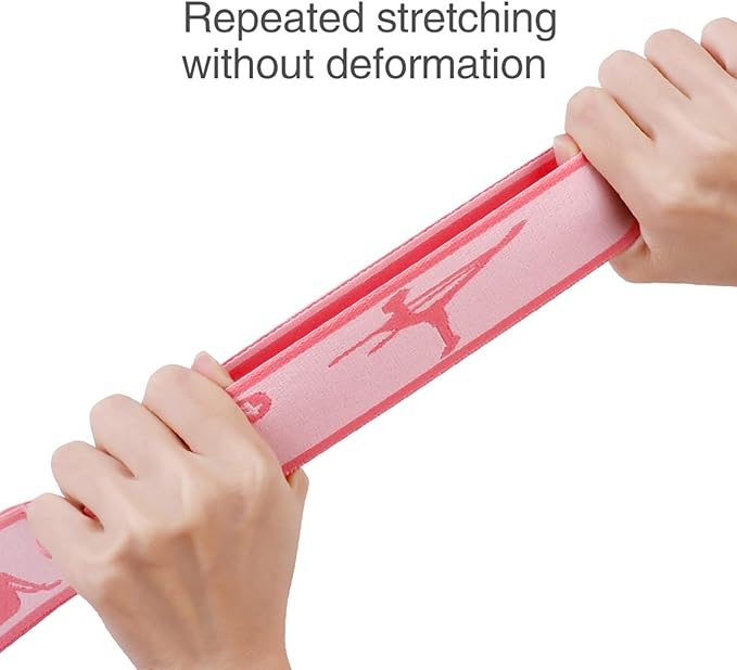 Adjustable Stretch Strap for Kids, 8-Loop Elastic Resistance Band for Children Gymnastics, Ballet Dance, Yoga, Stuff，Pilates & Flexibility Training, Home Exercise Equipment for Girls