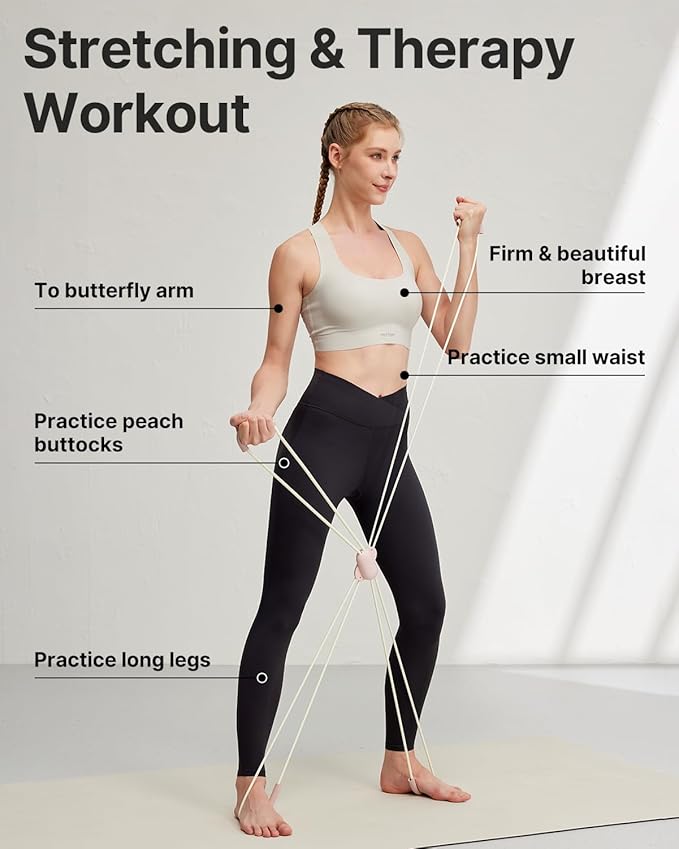 YOTTOY Cross Resistance Band for Full Body Workout,Elastic Exercise Bands for Legs,Arms,Glutes,Stretch Bands for Exercise,Yoga Straps for Stretching, Booty Bands for Home Gym
