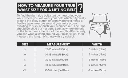 Weightlifting Belt For Men and Women - 6 Inch Auto-Lock Weight Lifting Back Support, Workout Back Support for Lifting, Fitness, Cross Training and Powerlifitng