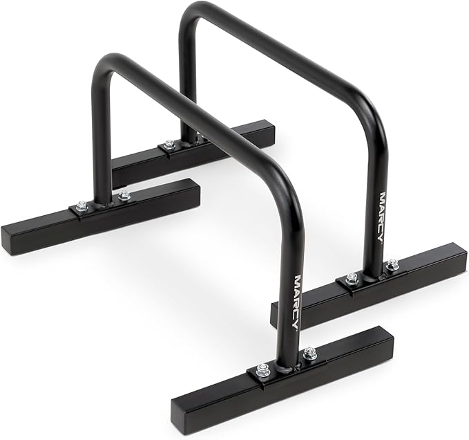 Marcy Parallette Bar ACC‑0333‑PARA – Powder‑Coated Steel Calisthenics Bars, Non‑Slip Pads, Home Workout Strength & Balance Trainer