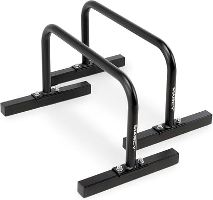Marcy Parallette Bar ACC‑0333‑PARA – Powder‑Coated Steel Calisthenics Bars, Non‑Slip Pads, Home Workout Strength & Balance Trainer
