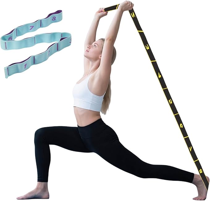 Resistance Bands for Working Out, 8-Levels Elastic Adjustable Exercise Band for Women and Men,Body Stretching,Yoga,Booty Legs,Pilates,Stretch Bands for Fitness,Training,Physical Therapy,Gym